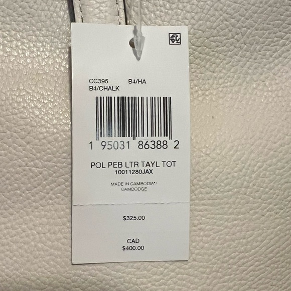 Coach Polished Pebble Leather Taylor Tote with C Dangle Charm - Picture 7 of 13